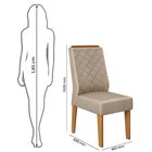 Conjunto Sala De Jantar Mesa Vanda 120x90cm Tampo Vidro/mdf C