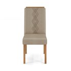 Conjunto Sala De Jantar Mesa Vanda 120x90cm Tampo Vidro/mdf C