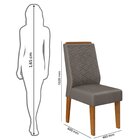 Conjunto Sala De Jantar Mesa Vanda 120x90cm Tampo Vidro/mdf C