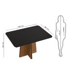 Conjunto Sala De Jantar Mesa Vanda 120x90cm Tampo Vidro/mdf C