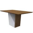 Conjunto Sala De Jantar Mesa Veneza 160x90cm Com 6 Cadeiras V