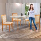 Conjunto Sala De Jantar Mesa Versales 120cm Com 4 Cadeiras Be