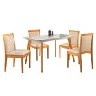 Conjunto Sala De Jantar Mesa Versales 120cm Com 4 Cadeiras Be