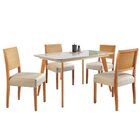 Conjunto Sala De Jantar Mesa Versales 120cm Com 4 Cadeiras Ve
