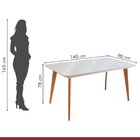 Conjunto Sala De Jantar Mesa Versales 140cm Com 6 Cadeiras Be