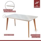 Conjunto Sala De Jantar Mesa Versales 140cm Com 6 Cadeiras De