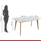 Conjunto Sala De Jantar Mesa Versales 140cm Com 6 Cadeiras De