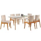 Conjunto Sala De Jantar Mesa Versales 140cm Com 6 Cadeiras De
