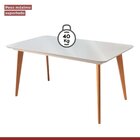 Conjunto Sala De Jantar Mesa Versales 140cm Com 6 Cadeiras De