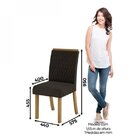 Conjunto Sala De Jantar Mesa Vidro/mdf 4 Cadeiras Camila Espr