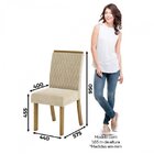 Conjunto Sala De Jantar Mesa Vidro/mdf 6 Cadeiras Camila Espr