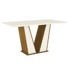 Conjunto Sala De Jantar Mesa Vidro/mdf 6 Cadeiras Camila Espr