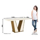 Conjunto Sala De Jantar Mesa Vidro/mdf 6 Cadeiras Camila Espr