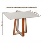 Conjunto Sala De Jantar Mesa Viena Com 4 Cadeiras Madeira Mac