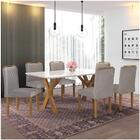 Conjunto Sala De Jantar Munique 6 Cadeiras Imperatriz Veludo