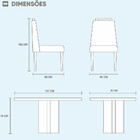 Conjunto Sala De Jantar Munique 6 Cadeiras Safira Veludo Móve