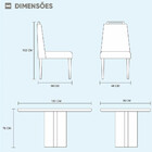 Conjunto Sala De Jantar Napole 6 Cadeiras Safira Veludo Móvei