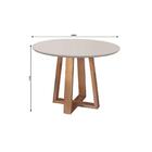 Conjunto Sala De Jantar Napole Mesa Redonda 1,2m E 4 Cadeiras