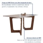 Conjunto Sala De Jantar Nápoles Tampo Vidro/mdf Com 6 Cadeira