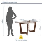 Conjunto Sala De Jantar Nápoles Tampo Vidro/mdf Com 6 Cadeira