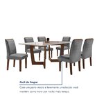 Conjunto Sala De Jantar Nápoles Tampo Vidro/mdf Com 6 Cadeira