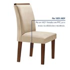 Conjunto Sala De Jantar Nápoles Tampo Vidro/mdf Com 6 Cadeira