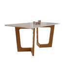 Conjunto Sala De Jantar Nápoles Tampo Vidro/mdf Com 6 Cadeira