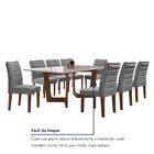 Conjunto Sala De Jantar Nápoles Tampo Vidro/mdf Com 8 Cadeira