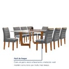 Conjunto Sala De Jantar Nápoles Tampo Vidro/mdf Com 8 Cadeira