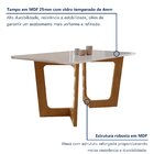 Conjunto Sala De Jantar Nápoles Tampo Vidro/mdf Com 8 Cadeira