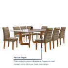 Conjunto Sala De Jantar Nápoles Tampo Vidro/mdf Com 8 Cadeira