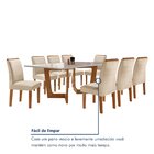 Conjunto Sala De Jantar Nápoles Tampo Vidro/mdf Com 8 Cadeira