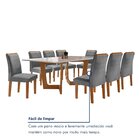 Conjunto Sala De Jantar Nápoles Tampo Vidro/mdf Com 8 Cadeira