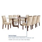 Conjunto Sala De Jantar Nápoles Tampo Vidro/mdf Com 8 Cadeira