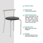 Conjunto Sala De Jantar Palermo Com Mesa E 4 Cadeiras Pretas