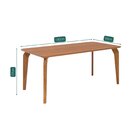 Conjunto Sala De Jantar Papaia 180cm Sem Vidro Com 6 Cadeiras