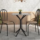 Conjunto Sala De Jantar Para Cozinha Mesa Tampo Granito Quadr