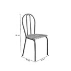 Conjunto Sala De Jantar Para Cozinha Mesa Tampo Granito Quadr