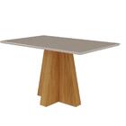 Conjunto Sala De Jantar Patricia 130x80 Tampo Mdf/vidro 4 Cad