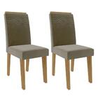 Conjunto Sala De Jantar Patricia 130x80 Tampo Mdf/vidro 4 Cad