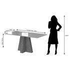 Conjunto Sala De Jantar Patricia 160x80 Tampo Mdf/vidro 6 Cad
