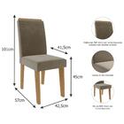 Conjunto Sala De Jantar Patricia 160x80 Tampo Mdf/vidro 6 Cad