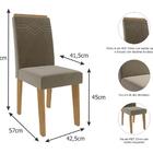 Conjunto Sala De Jantar Patricia 160x80 Tampo Mdf/vidro 6 Cad