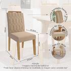 Conjunto Sala De Jantar Patricia 160x80 Tampo Mdf/vidro 6 Cad