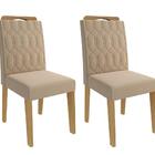 Conjunto Sala De Jantar Patricia 160x80 Tampo Mdf/vidro 6 Cad