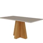 Conjunto Sala De Jantar Patricia 160x80 Tampo Mdf/vidro 6 Cad