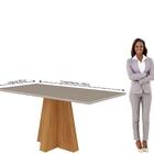 Conjunto Sala De Jantar Patricia 160x80 Tampo Mdf/vidro 6 Cad