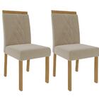 Conjunto Sala De Jantar Patricia 160x80 Tampo Mdf/vidro 6 Cad