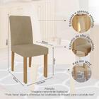 Conjunto Sala De Jantar Patricia 160x80 Tampo Mdf/vidro 6 Cad