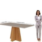 Conjunto Sala De Jantar Patricia 160x80 Tampo Mdf/vidro 6 Cad